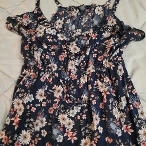 Blue floral tank